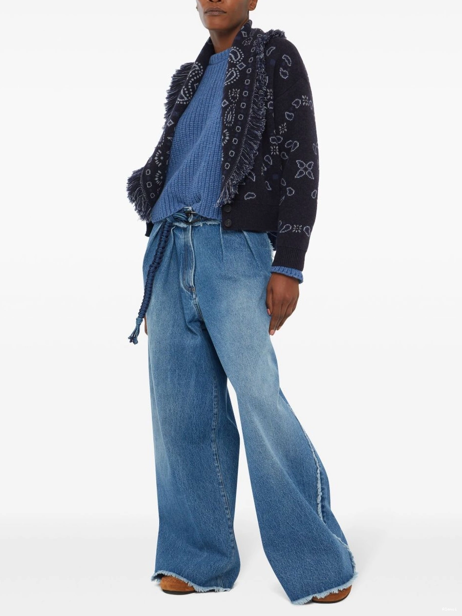 Cheap Alanui bandana-pattern knitted Women jacket bomber 0630
